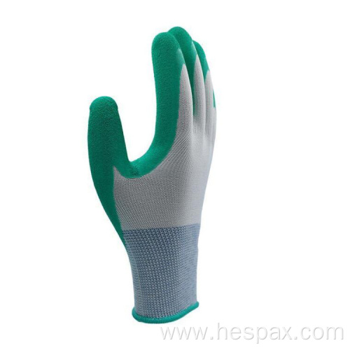 Hespax Foam Latex Labour Gloves Rubber Maintenance Industry